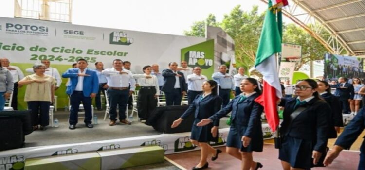 El gobernador Ricardo Gallardo inaugura el ciclo escolar 2024-2025 en San Luis Potosí