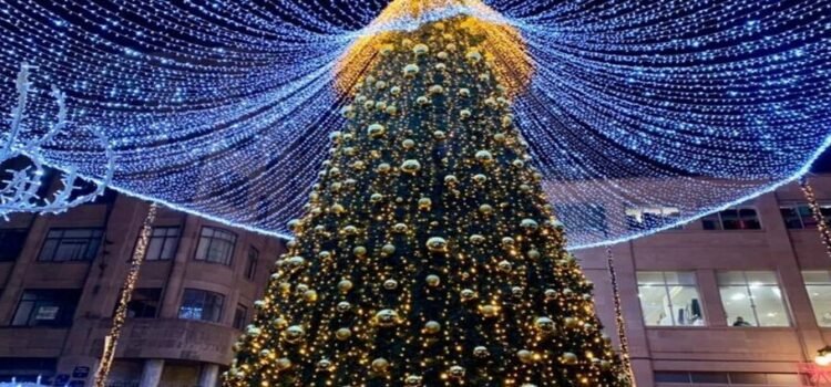 Se enciende el Árbol Monumental de Navidad en San Luis Potosí