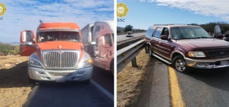 La policía frustra un asalto a tráiler de cobre en carretera San Luis Potosí-Guanajuato
