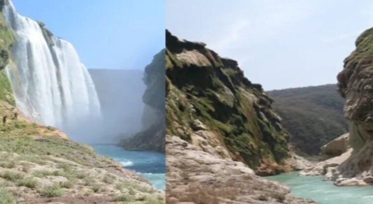 La Cascada de Tamul se seca a pocos días de la temporada vacacional