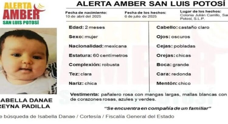 Se busca la bebé Isabella Danae ella desapareció en la Julián Carrillo