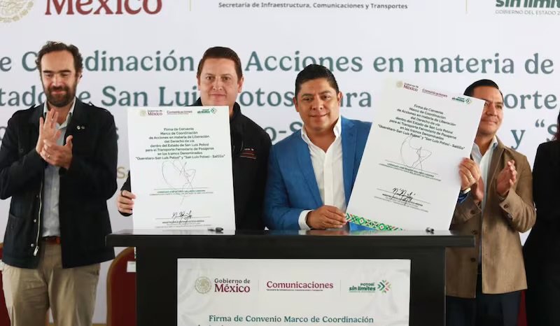 San Luis Potosí avanza en la liberación de terrenos para tren de pasajeros